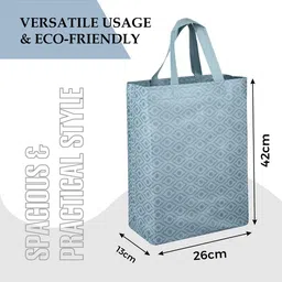Kuber Industries Printed Bucket Handheld Bag with Tasselled image 5