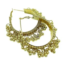 Yash Jewels Emporiums Gold Plated Ghungroon Contemporary Hoop Earrings-image-66