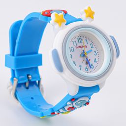 Babyhug Analog Space Theme Print Watch Free Size - Sky Blue image 5