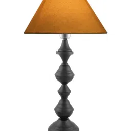 Homesake Black Nordic Waterdrop Matt Table Lamp with Golden Shade (Bulb Included) - Set of 1 image 3