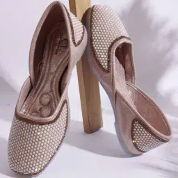 Carlton London Women's Rose Gold Juttis-picture-6