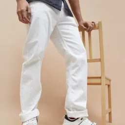 Forca By Lifestyle White Cotton Slim Fit Jeans-picture-35