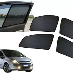 Auto Pearl Side Window Sun Shade Cover for Fiat Punto Evo (Black)-42
