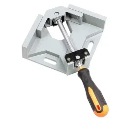 TileMaster Handle Corner Clamp 90° 68 mm Throat Depth 9.5 cm Clamping Die-Cast Aluminum Alloy Silver, TM-35-picture-0