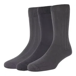 Peter England Dark Grey Socks - Pack of 3-image-92