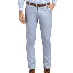 Sojanya Blue Regular Slim Fit Trousers-image-90