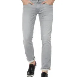 Louis Philippe Grey Slim Fit Lightly Washed Jeans-picture-27