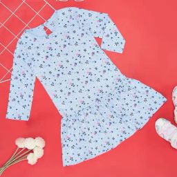 YU by Pantaloons Kids Blue Floral Print Full Sleeves Dress-image-99