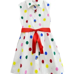 A.T.U.N. Off White Printed Shirt Dress-image-101