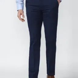 Van Heusen Navy Slim Fit Trousers-image-63