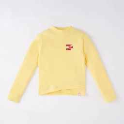 Ed-a-Mamma Kids Yellow Cotton Embroidered Full Sleeves Top-image-46