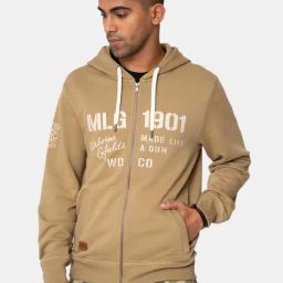 Royal Enfield Brown Full Sleeves Hooded Sweatshirt-image-19