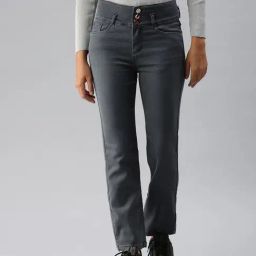 showoffff SHOWOFF Clean Look Grey Straight Fit Denim Jeans-picture-46