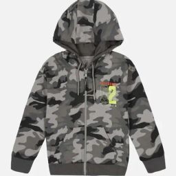 Plum Tree Boys Grey Melange Cotton Camouflage Full Sleeves NA Sweatshirt-picture-23