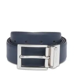 United Colors of Benetton Navy & Brown Leather Solid Reversible Belt-image-73