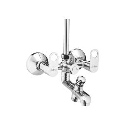 Jabra 3in 1 Wall Mixer With L-Bend Oreo Series Brass Chrome Finish Wall Mount Silver-image-67