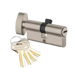 Harrison Vogue Series 70 mm 6 Pins Black Matt Finish Cylinder Lock, VC-30-16