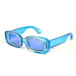 Voyage Blue Oval UV Protection Sunglasses for Women-image-57