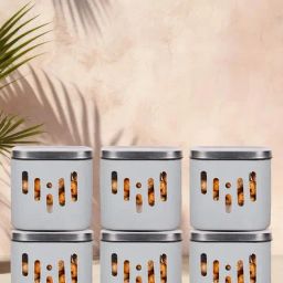 Glasafe 'O' Grip Slate Grey Borosilicate Containers - Set of 6 (600ml)-image-18