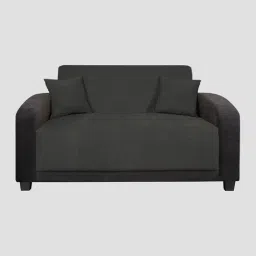 Febonic Charcoal Grey Neem Wood Alex 2 Seater Sofa-image-82