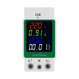 Amicisense Ac Digital Energy Meter 80-275 V AC 100 Amp With Colorful Led Display, Din Rail Mount-19