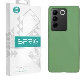 Sprig Liquid Silicone Back Cover for Vivo V27 5G (Green)-image-33