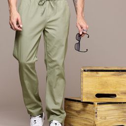 The Roadster Life Co. Men Straight Fit Pure Cotton Chinos Trousers-image-22