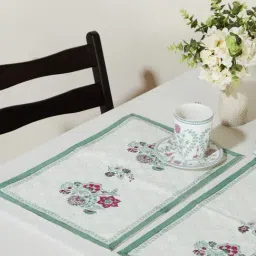 Fabindia Multicolor Cotton Hand Block Printed Placemat - Set of 6-picture-15