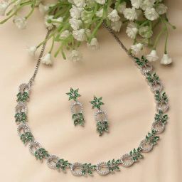Zeneme Rhodium Plated Jewellery Set-43