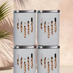 Glasafe 'O' Grip Slate Grey Borosilicate Containers - Set of 4 (1200ml)-6