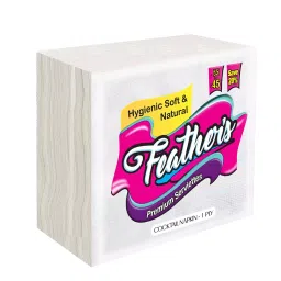 Feather's 270 x 300 mm 1 Ply White Cocktail Napkin (Pack of 4)-picture-2