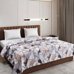 Monte Carlo Tulip Multicolor Polyester Printed 290 GSM Double Blanket-15