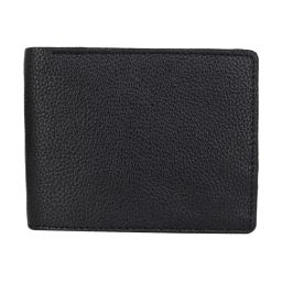 Abeeza Black Textured Leather Wallet-16