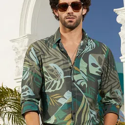Campus Sutra Men Comfort Opaque Printed Casual Shirt-picture-47