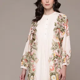 Label Ritu Kumar Floral Print A-Line Dress-image-12