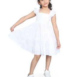 Zip Zap Zoop Girls White Regular Fit Dress-image-55