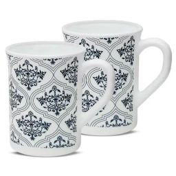 Larah by Borosil Multicolor Ceramic Mugs - Set of 2 250ml-48