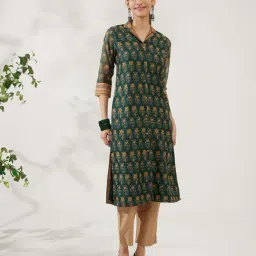 Daali Green Printed Straight Kurta-picture-20