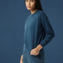 RAREISM Green Cotton Blend Solid Long Sleeves Sweatshirt-image-54