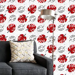 ArtzFolio Printed UV-Resistant Anti-Bacterial Memphis Tropical Leaves Peel & Stick Wallpaper-image-23