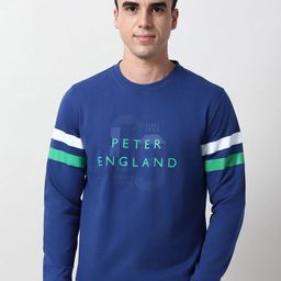 Peter England Casuals Men Typography Printed Round Neck Sweatshirt-picture-12