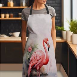 OASIS Grey & Pink Printed Kitchen Apron-31