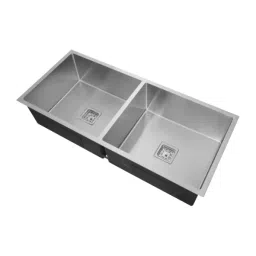 CERA Tito 45x20 inch Satin Finish Stainless Steel 304 Double Bowl Sink with Drainboard, B4713502-image-66