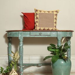 Myntra Elegant Homes Vintage Garden Beige 2 Pieces Floral Cotton Square Cushion Covers-image-68