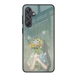 QRIOH Floral Printed Samsung Galaxy M55 5G Silicone Back Case Mobile Accessories-image-12
