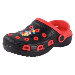 Yellow Bee Boy With Balloon Applique Clogs - Red & Black-picture-26