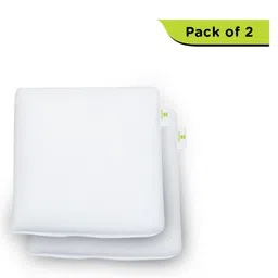 Cushows Memory Foam Decorative Square Cushion For Sofa, Chair, Bed, Couch & Car PACK OF 2 - White-picture-14