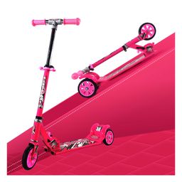 Kidsmate Roadeo Metal Kick Scooter with 4 Adjustable Height Scooter Foldable & Attractive PVC Wheels with Rare Brakes for Kids - Pink-image-36