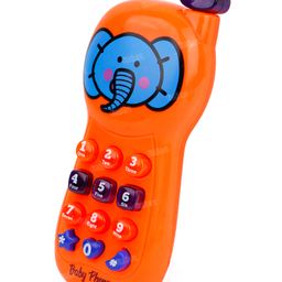 Fiddlerz Musical Toy for Babies Mobile Phone Toy with Lights & Soft Sound Toy for Kids (Orange)-10