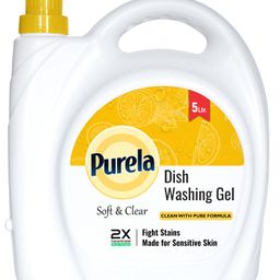 Purela Dishwash Liquid Gel 5 Litre (Lemon)-16